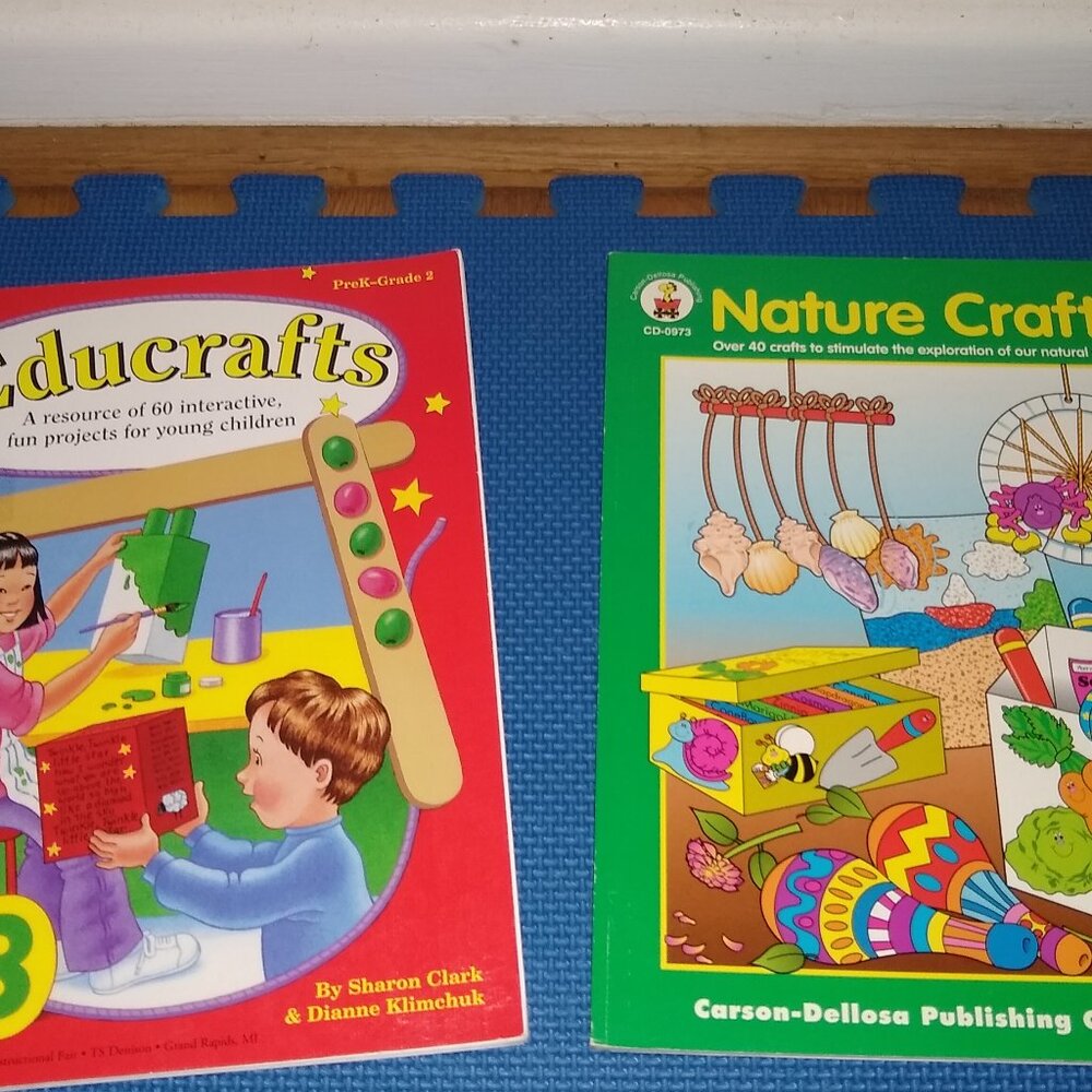 Carson Dellosa Nature Crafts #CD-0973 + Educrafts 2 x used paperbacks excellent